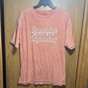 Maurices Pink Graphic Tee - Sunshine Mixed with Lightning